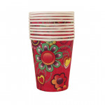 Disposable Paper Cups, Butterfly & Flowers Design