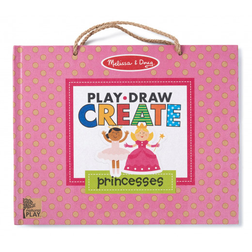 Melissa & Doug Play Draw Create, Drawing Magnet Kit Princesses Book