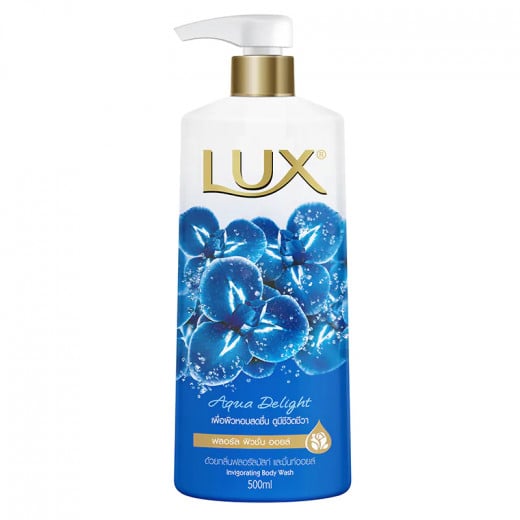 Lux Pump Body Wash, Aqua Delight Scent, 500 Ml