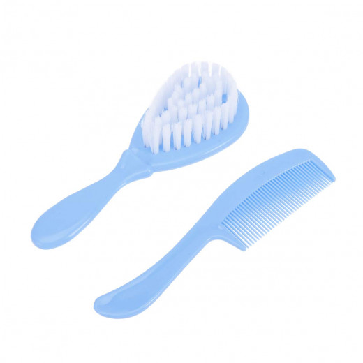 Smart Baby Brush And Comb With Soft Bristles, Blue Color