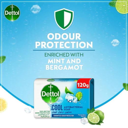 Dettol Cool Anti-Bacterial Soap Bar, 70Gram, 6 Pieces