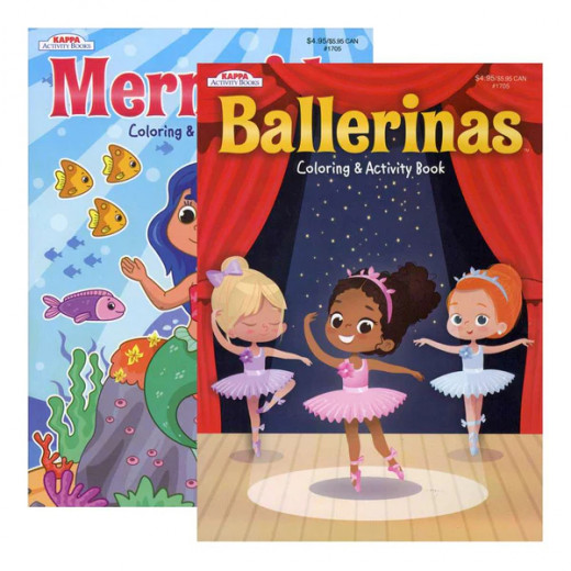 Kappa Mermaids & Ballerinas Book Activity & Coloring