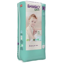 Bambo Nature Diapers, Size 3, 4-8 Kg, 52 Diapers