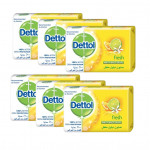 Dettol Fresh Anti-Bacterial Bathing Soap Bar, 70 Gram, 6 Pieces
