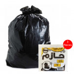 Hazem Trash Bags, Black Color, 70 x 90 Cm, 10 Bags, 3 Pieces