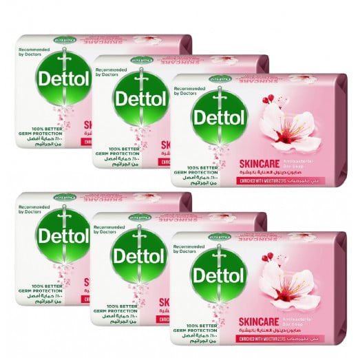 Dettol Maximum Protection Anti Bacterial Skin Care Soap Bar, 70 Gram, 6 Pieces