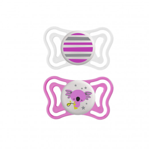 Chicco Lightweight Silicone Pacifier, 6 - 16 Months, 2 Pieces