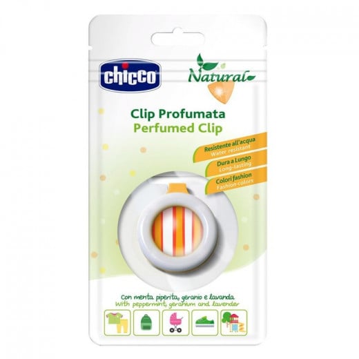 Chicco Anti-Mosquito Natural Perfumed Clip, Orange And White Color