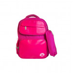 حقيبة مدرسية مع مقلمة، باللون الفوشي، 40 سم من أميجو