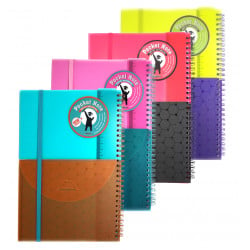 Amigo Spiral Wire Notebook With Ruler, Assorted Color, 96 Pages