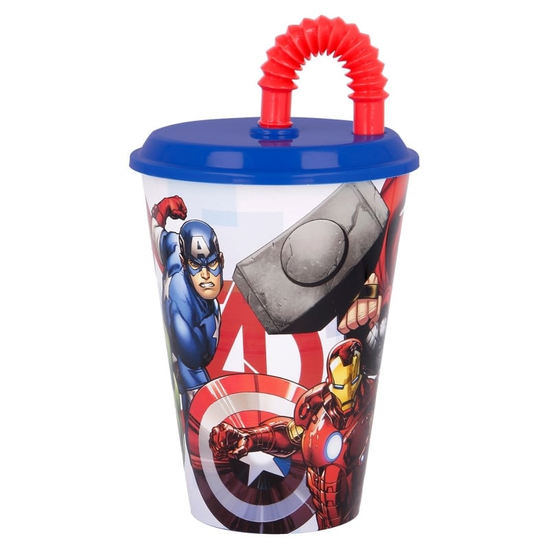Marvel Cup With Tumbler Straw, Avengers Rolling Thunder Design, 430 Ml | Baby | Feeding | Cups & Water Bottles