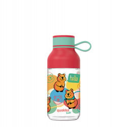 Quokka Kids Tritan Bottle With Strap, Red Color, 430 Ml
