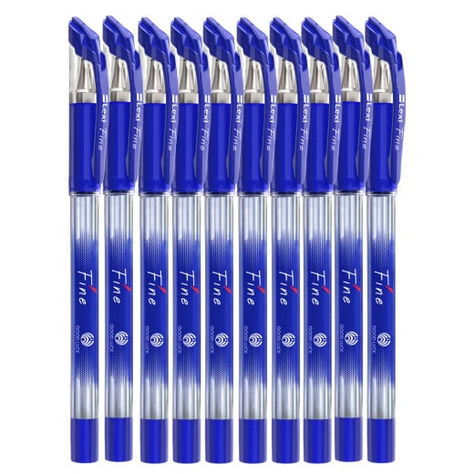 أقلام حبر أزرق، 0.7 ملم، 10 قطع من ليكسي