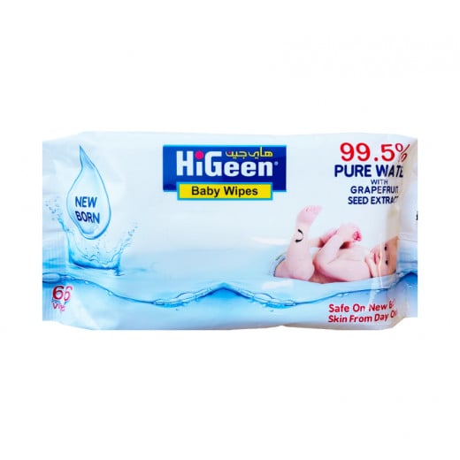 Higeen Baby Wipes With Grapefruit Seed Extract, 66 Pieces