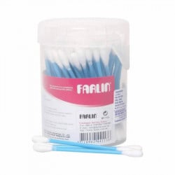 Farlin - Paper-Stem Cotton Buds 100 pieces, Blue
