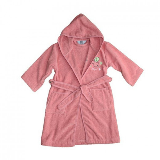 Nova home kids bath robe kiddy, dark pink and pink color, 6-8 years