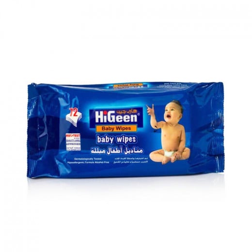 Higeen Baby Wet Wipes, 72 Wipes