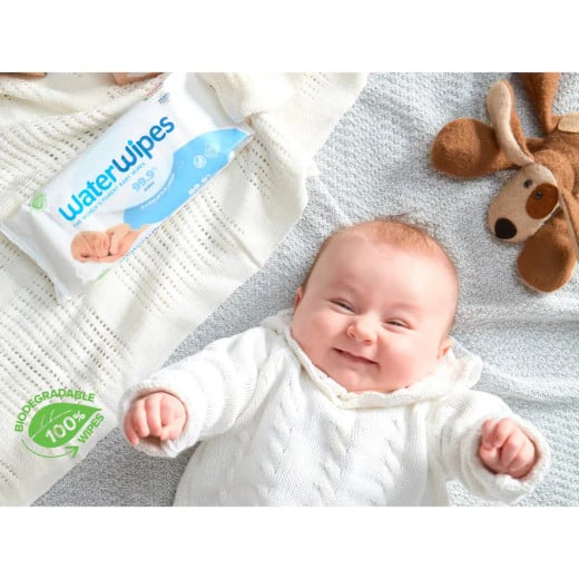 WaterWipes Sensitive Unscented Baby Wipes, 60 Wipes