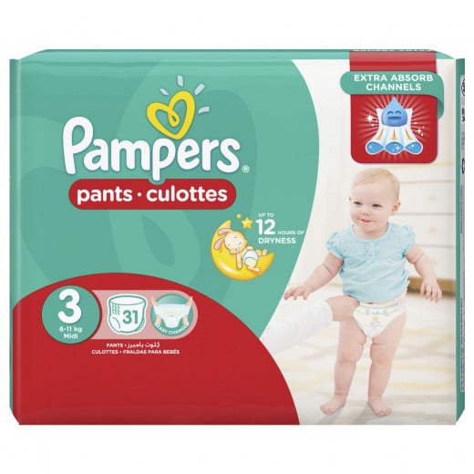 Pampers Diapers Pants Midi 3, 31 Pcs offers