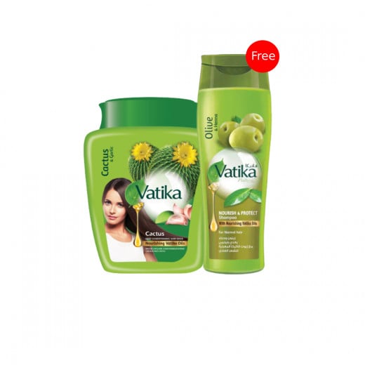Vatika Aloe Vera And Watercress Hot Oil Treatment, 1000 Gram + Olive & Henna Shampoo, 200 Ml Free