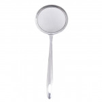 Flat Steel Strainer With Long Handle, 13 Cm