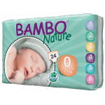 Bambo Nature Baby Diapers Classic Premature Size 0 (1-3Kg), 24 Count