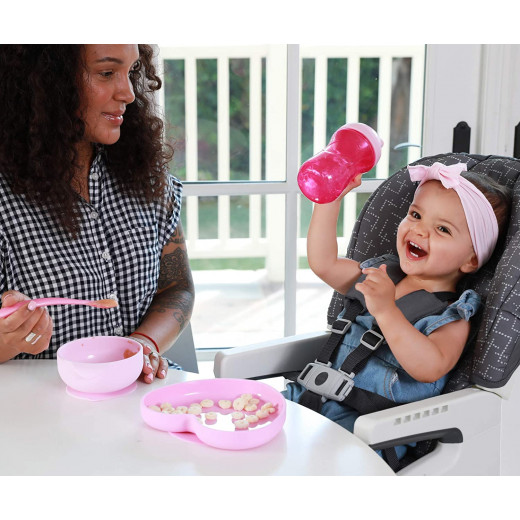 Chicco Silicone Suction Bowl, Pink Color,  +6 Months