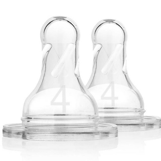 Dr. Brown's Level 4, Silicone Narrow Neck Nipple - 2 Pack