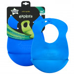 Tommee Tippee Roll ‘n’ Go Bib Rolls Up for Travel 7m+, Blue