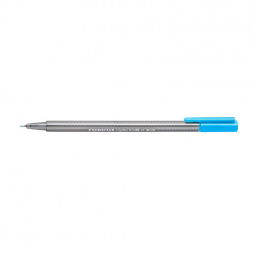 Staedtler Triplus Fineliner Marker Pen - 0.3 mm - Neon Blue, Pack of 10 Pens