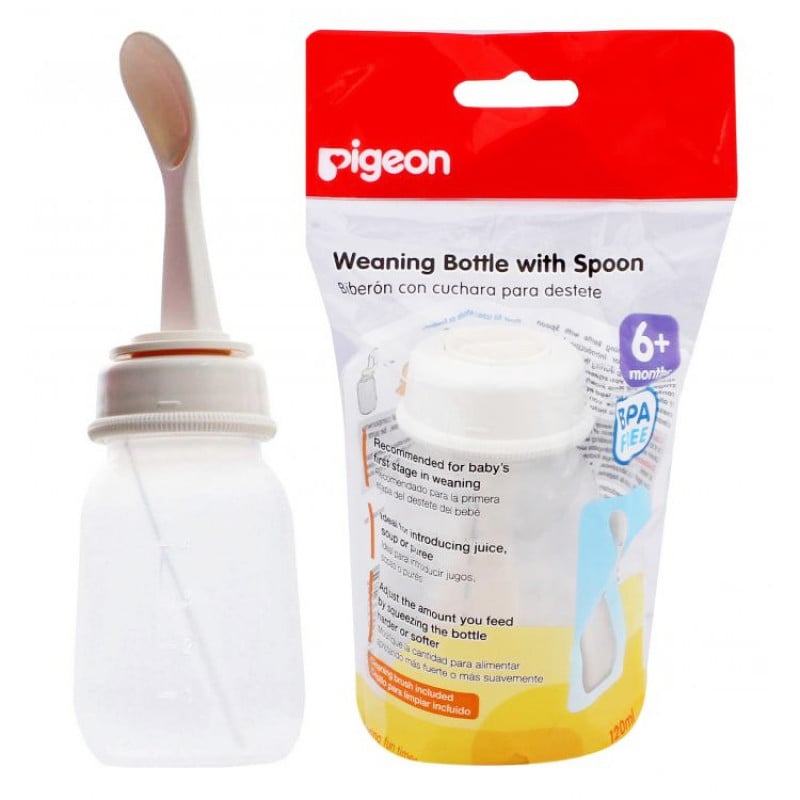 Pigeon Weaning Bottle With Spoon - 120ml | Baby | Feeding | Cutlery