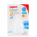 Pigeon SofTouch Peristaltic Plus Wide Neck Nipple M 3+