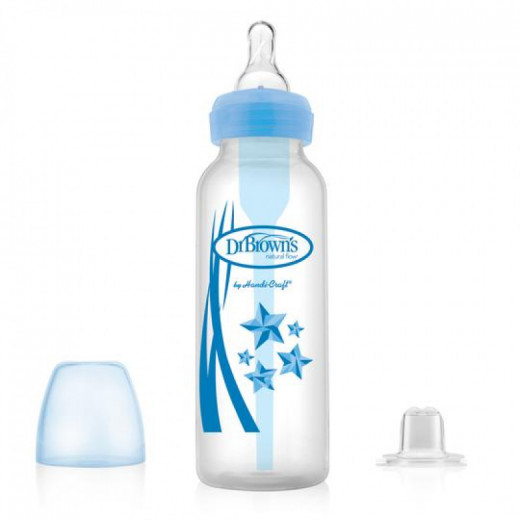 Dr. Brown's 250 ml Narrow-Neck "Options" Transition Bottle w/ Sippy Spout - Blue, 1-Pack