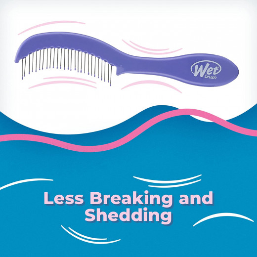 Wet Brush Custom Care Slim Detangling Comb, Purple Color