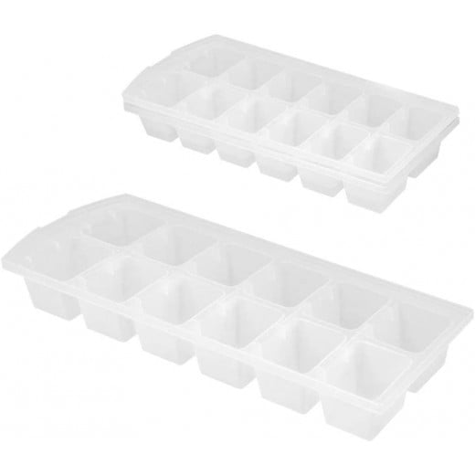 Metaltex Ice Cube Tray, White Color, 22 X 9 X 3 Cm, 2 Pieces