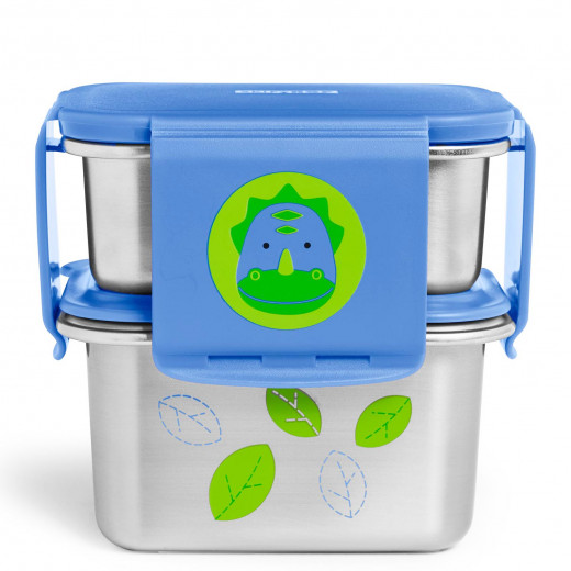 Skip Hop Zoo Stainless Steel Lunch Kit- Dino
