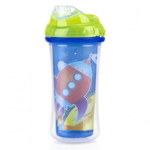 Nuby Insulated No-spill Clik-It Cool Sipper - 270 مل, Green