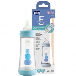 Chicco Perfect5 Bottle Fast Flow 4m + 330ml Blue