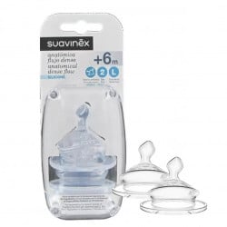 Suavinex Two Teats of Heavy Flow Silicone +6 months