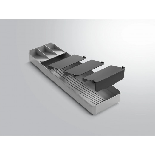 حامل أدوات مائدة بلاتيك قابل للتعديل، 40 × 49 × 15 × 6 سم من ميتالتكس