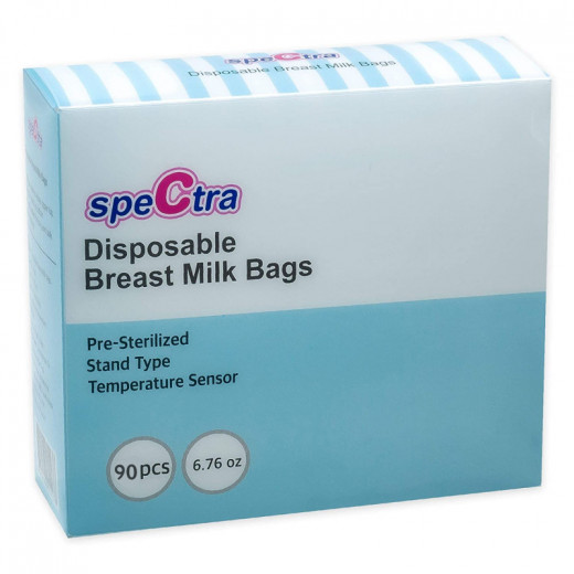 حقيبة شفاط الحليب + أكياس تخزين حليب الأم للأطفال, 90 قطعة من سبكترا