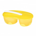 Wee Baby Double Section Feeding Bowl Set, Yellow