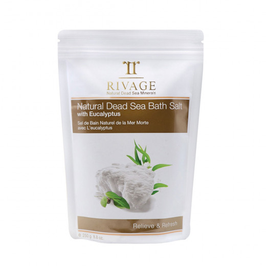 Rivage Dead Sea Relieve & Refresh Bath Salts With Eucalyptus, 250 Gram