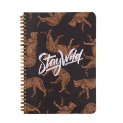 Mofkera Wire Cheetah Notebook Wire (Stay wild) A6 Size