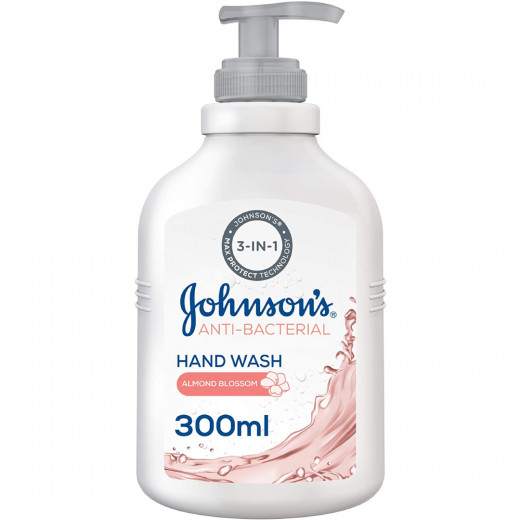 صابون سائل لليدين مضاد للبكتيريا برائحة زهر اللوز ، 300 مل من جونسون