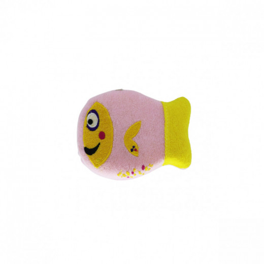 Camon Baby Bath Sponge - سمكة باللون الزهري