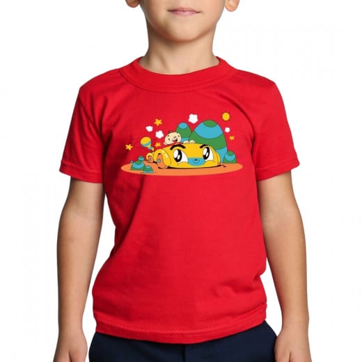 Adam Wa Mishmish  Children T-Shirt, Red Color