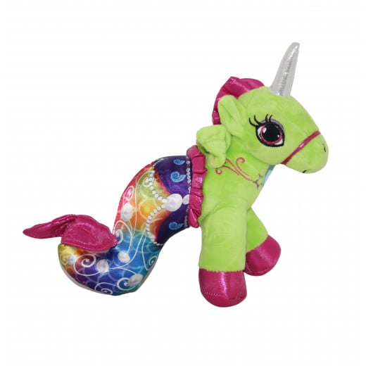 Cute Stuffed Soft Plush Toy, Mermaid Unicorn Design, Green Color