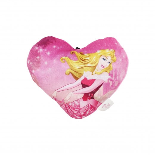 Disney Princess Kids Plush Pillow with Hook, Heart Design, Pink Color