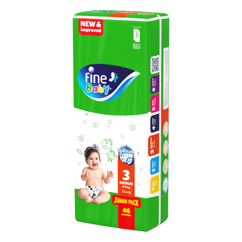 Baby Diapers Jumbo Pack Size 3 Medium (4-9Kg), 88 Count